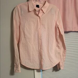 GAP Soft Pink Textured Shirt